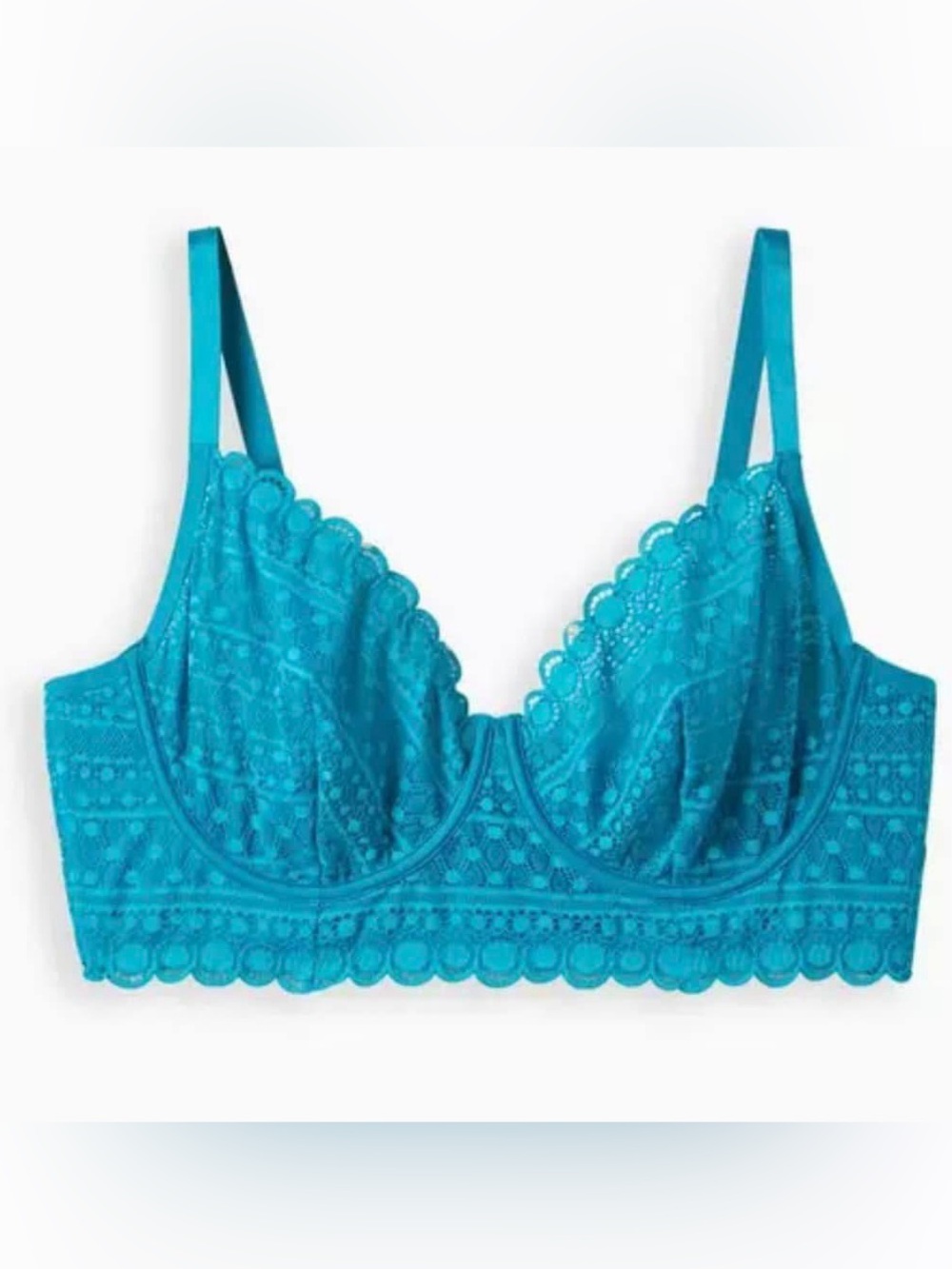 torrid Lace Underwire Bralette in Teal Blue